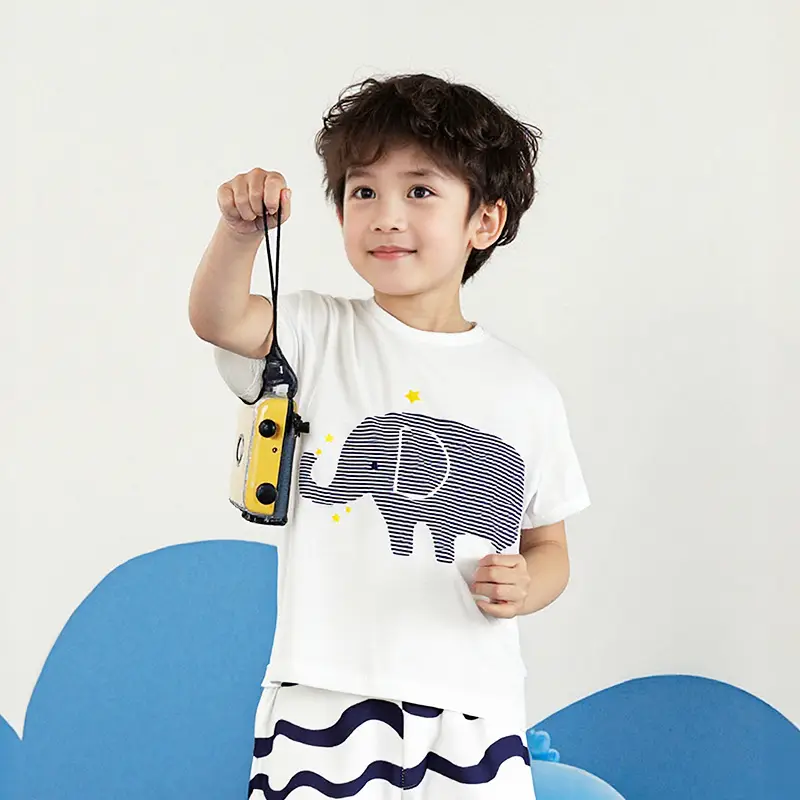Girls Cotton T-Shirt Shorts Set Yellow New Summer - Image 22