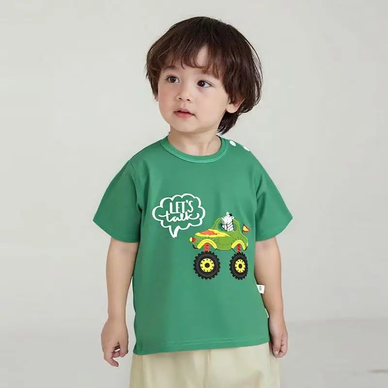 Girls Cotton T-Shirt Shorts Set Yellow New Summer - Image 8