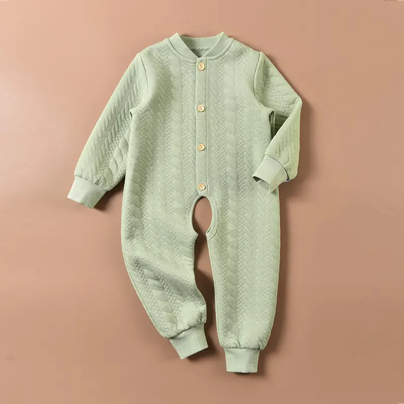 Baby Cotton Padded Jumpsuit Brown Large Size - Image 6
