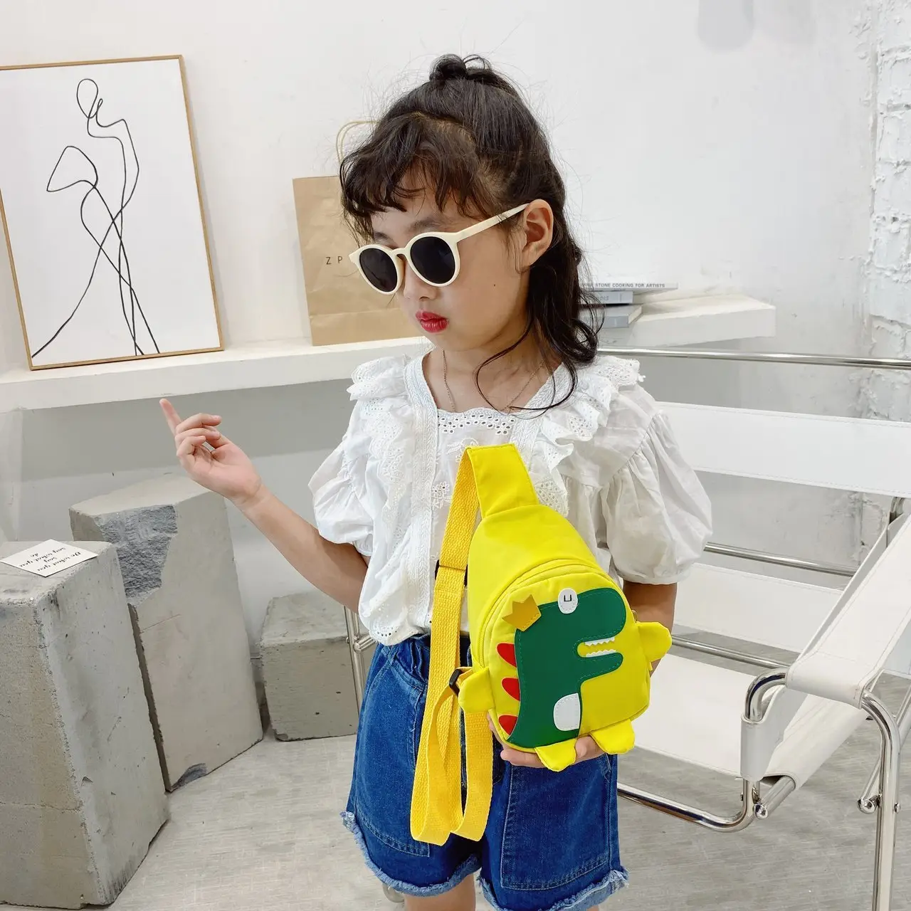 Red Dinosaur Crossbody Bag for Kids - Image 8