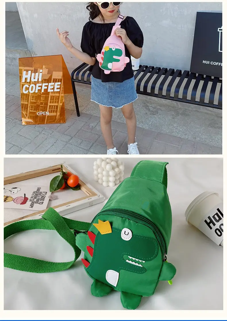 Red Dinosaur Crossbody Bag for Kids — feature 12