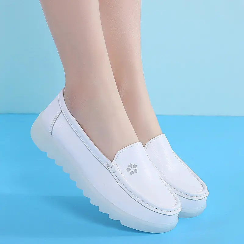 Ready Stock Nurse Shoes for Women, Spring and Summer, Soft Sole, Non-Slip, Breathable, Comfortable, White Thick Sole, Versatile Medical Work Shoes