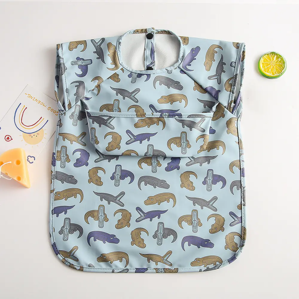 Sleeveless Upper Pocket-Blue Crocodile