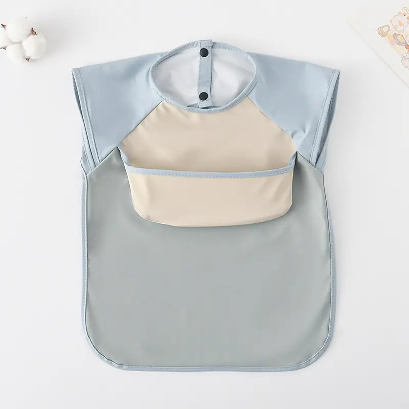 [Sleeveless Pocket] Beige light blue