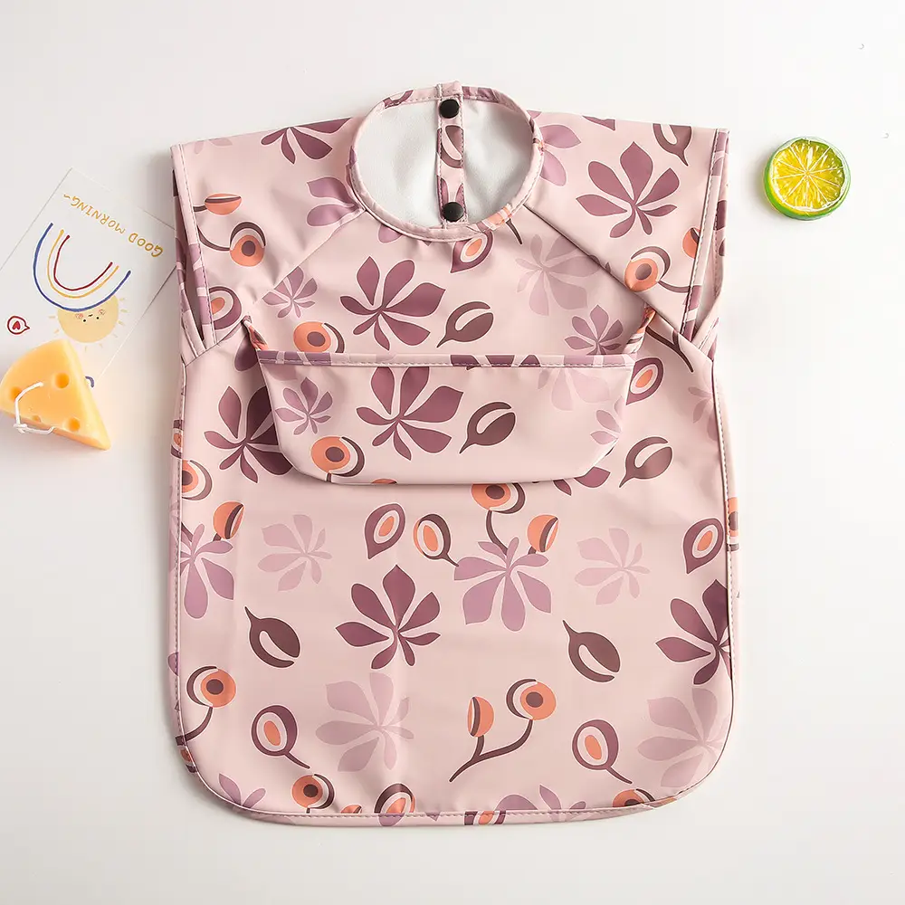 Sleeveless upper pocket-purple flower