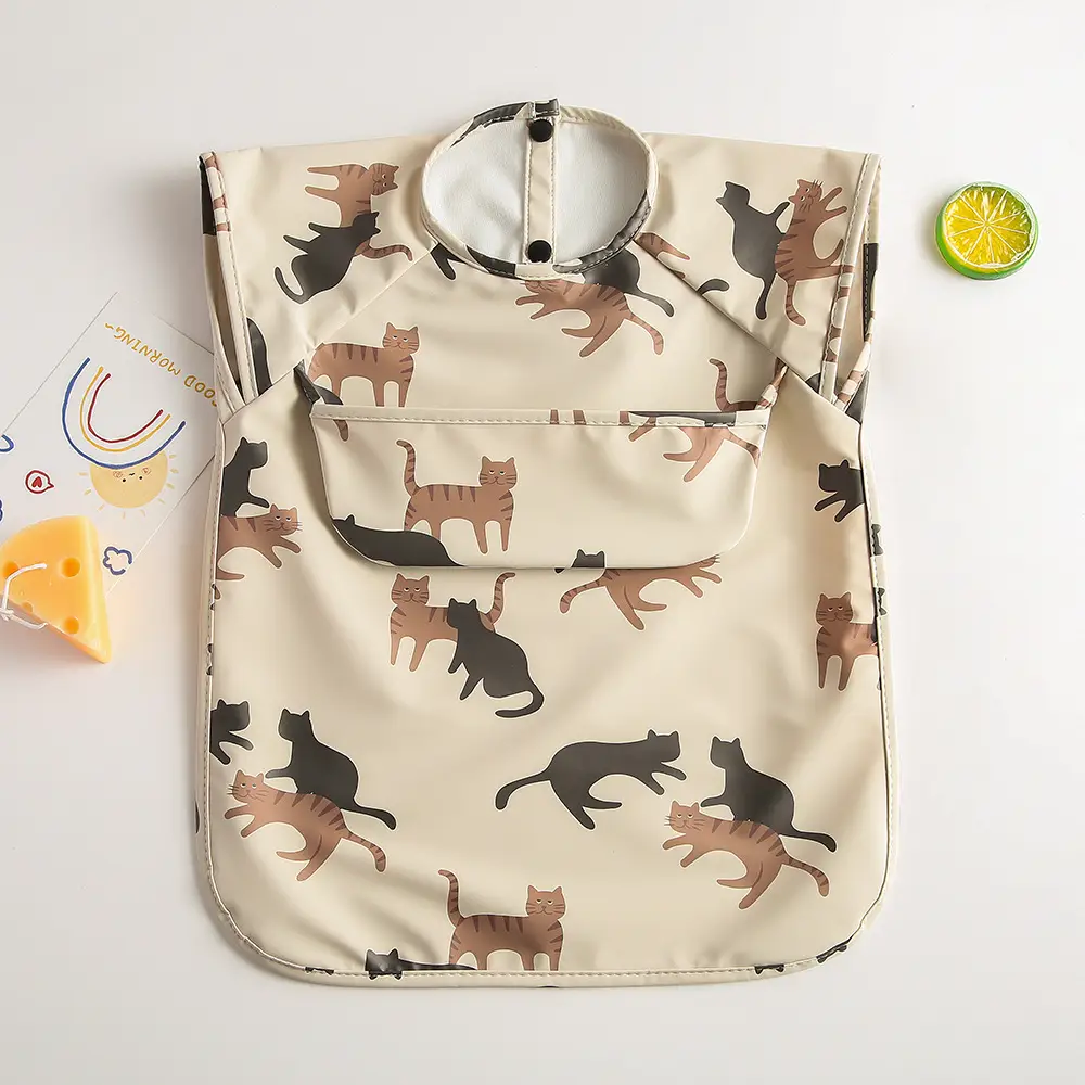 Baby Bib Sleeveless Pu Anti-Dirty Feeding Clothes