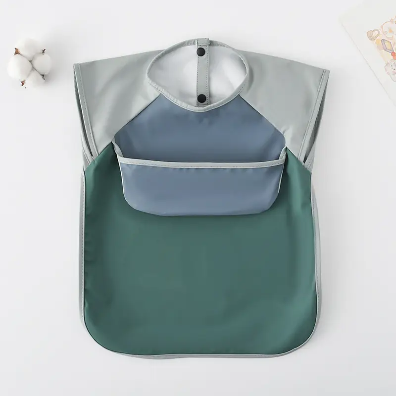 Baby Bib Sleeveless Pu Anti-Dirty Feeding Clothes