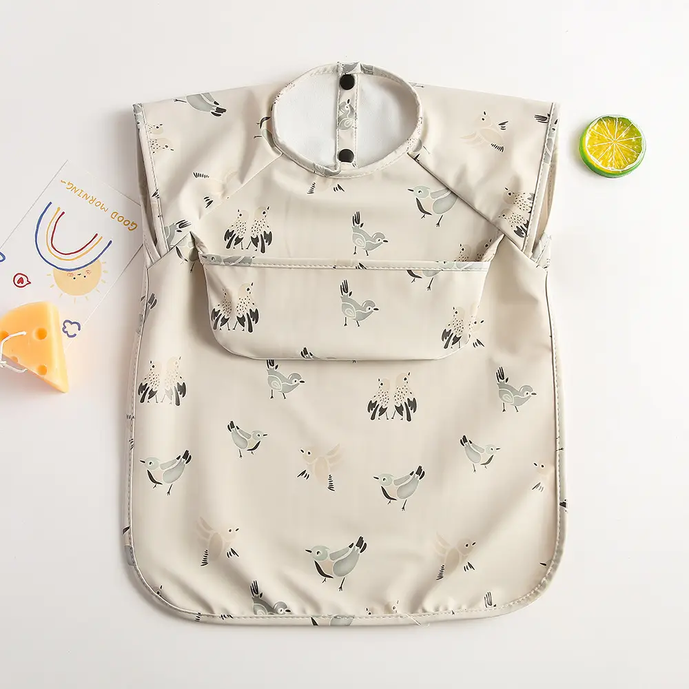 Baby Bib Sleeveless Pu Anti-Dirty Feeding Clothes