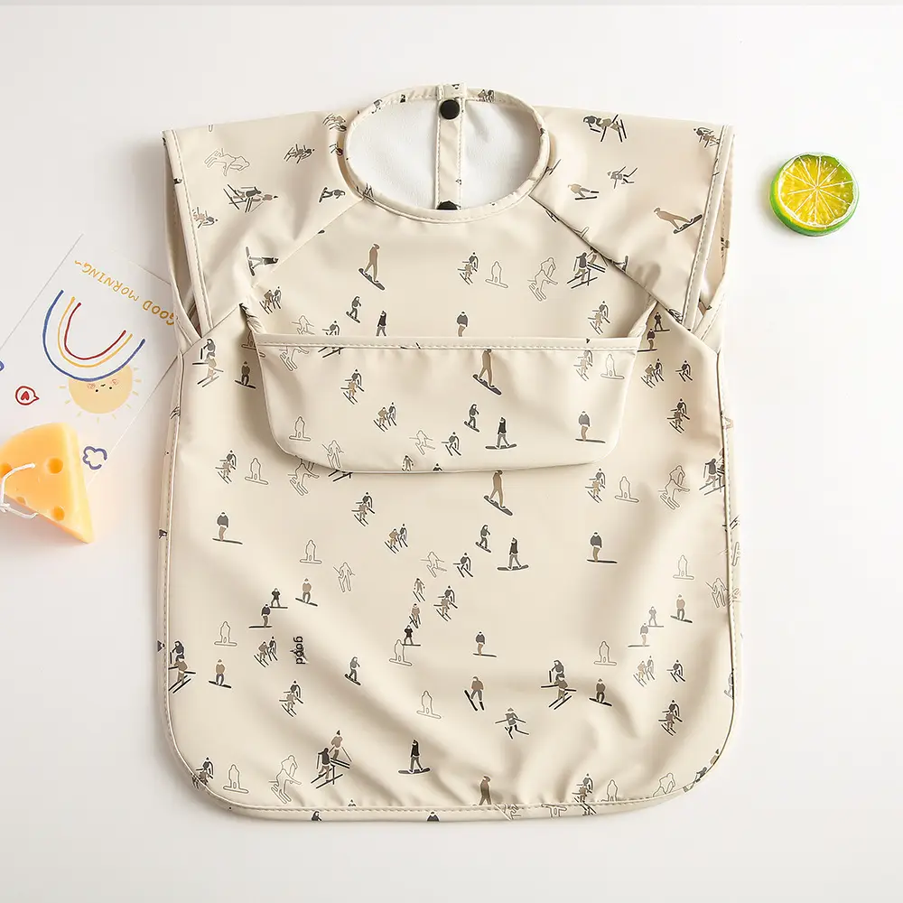 Baby Bib Sleeveless Pu Anti-Dirty Feeding Clothes