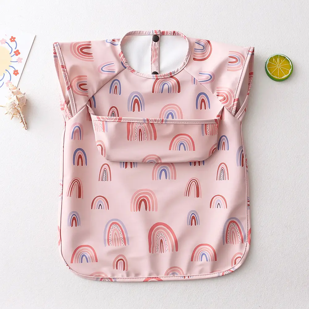 Baby Bib Sleeveless Pu Anti-Dirty Feeding Clothes