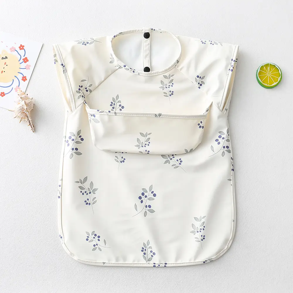 Baby Bib Sleeveless Pu Anti-Dirty Feeding Clothes