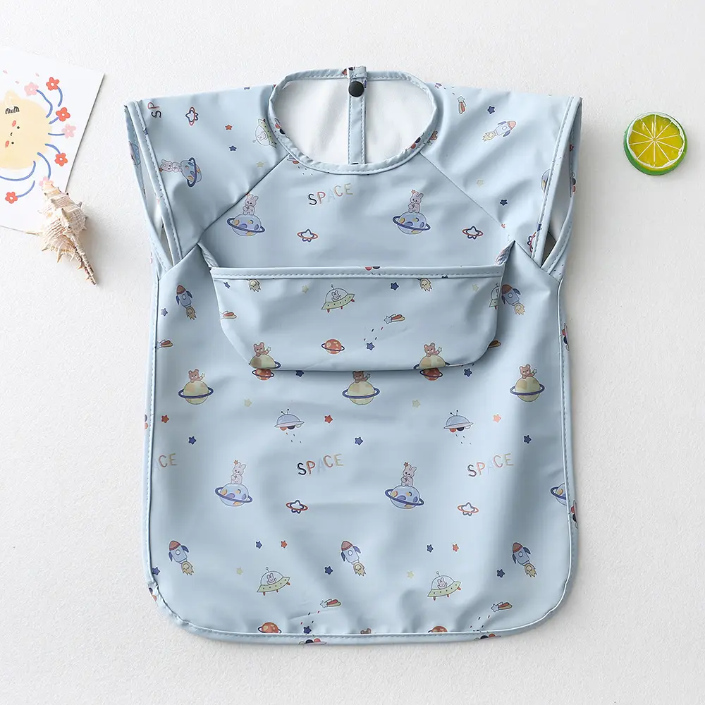Baby Bib Sleeveless Pu Anti-Dirty Feeding Clothes