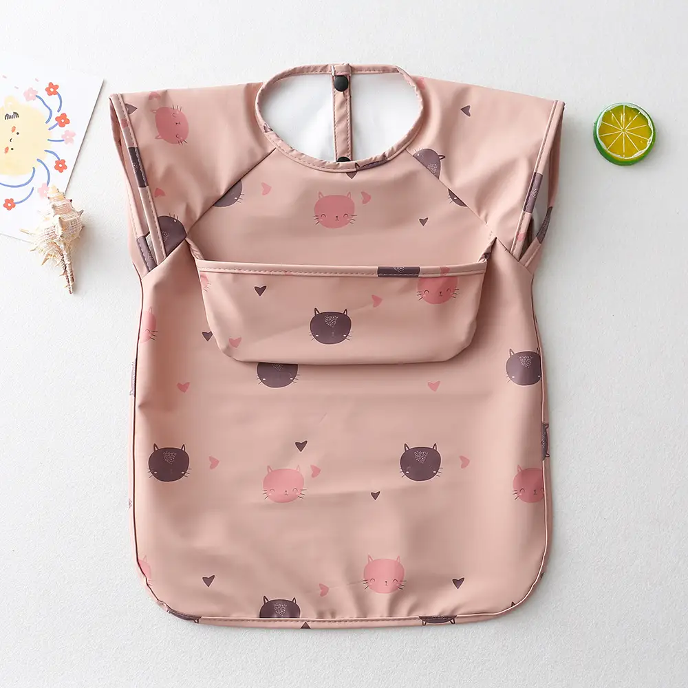 Baby Bib Sleeveless Pu Anti-Dirty Feeding Clothes