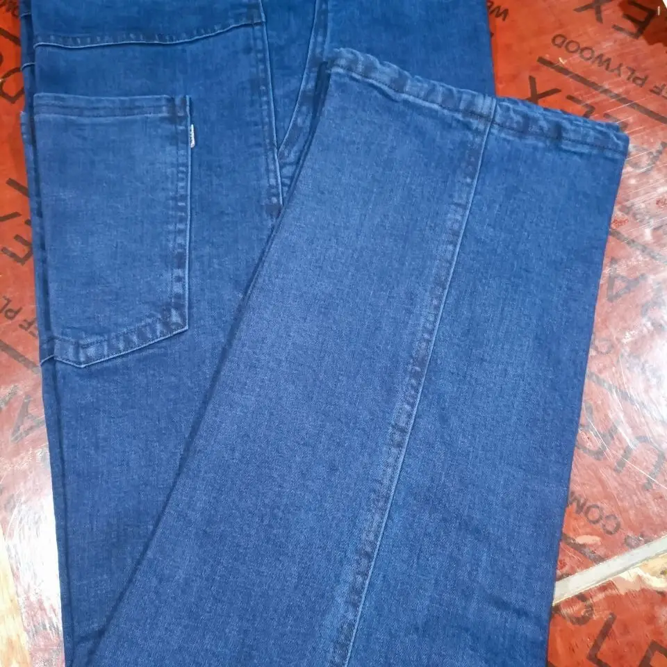 Blue Micro-Elastic High Waist Jeans for Girls - Image 5