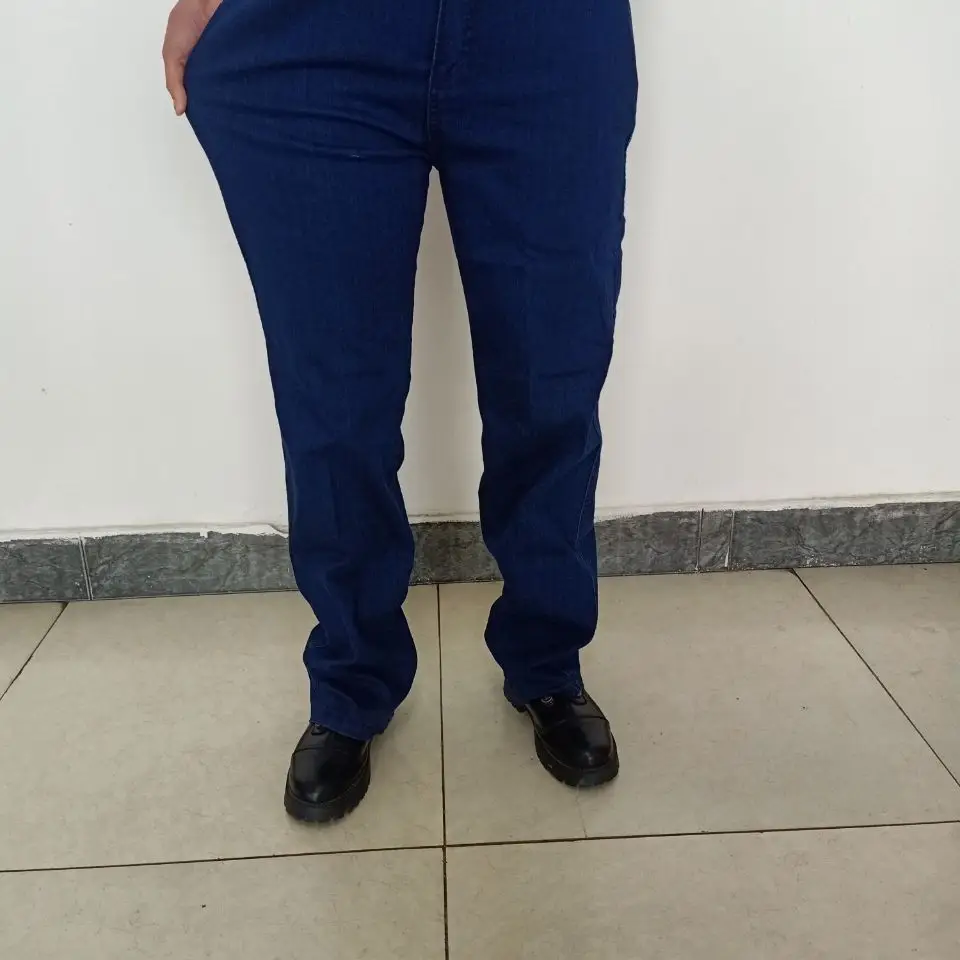 Blue Micro-Elastic High Waist Jeans for Girls — feature 7