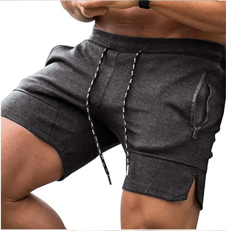 Men Blue Drawstring Zipper Shorts 2024 Summer - Image 8