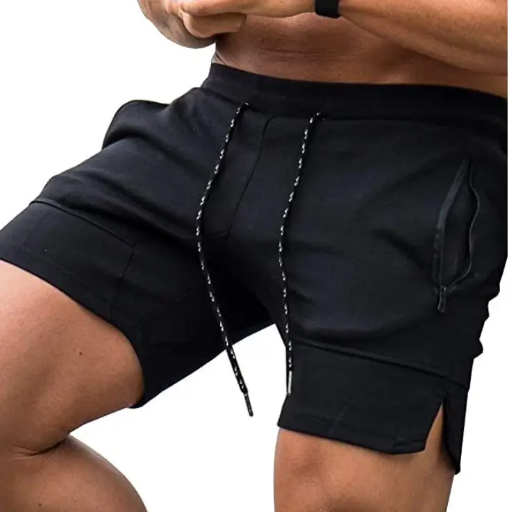 Men Blue Drawstring Zipper Shorts 2024 Summer - Image 9