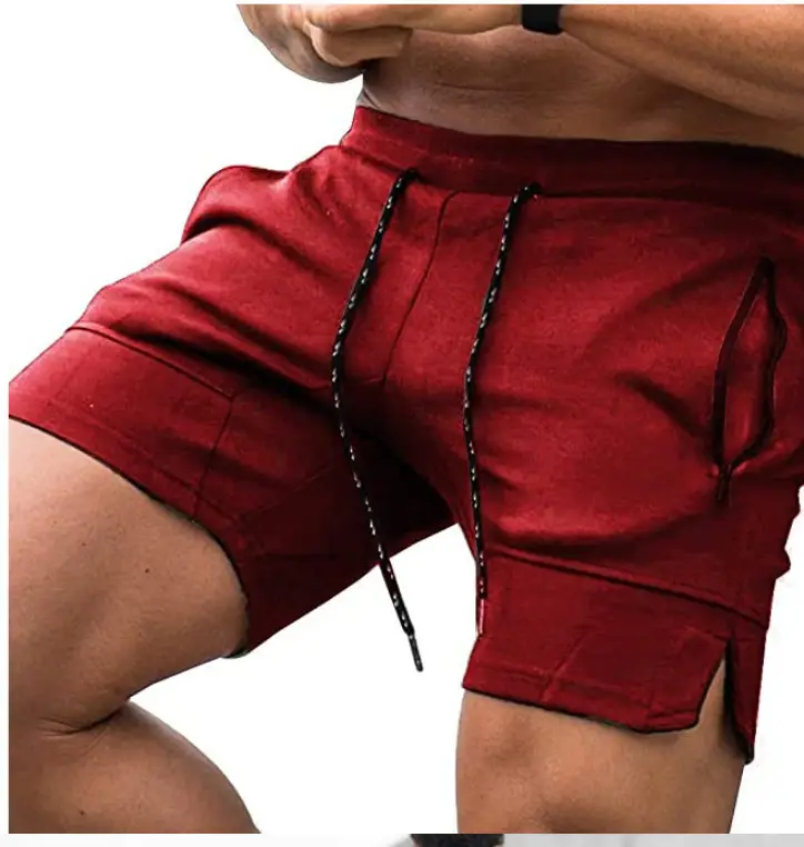 Men Blue Drawstring Zipper Shorts 2024 Summer — feature 3