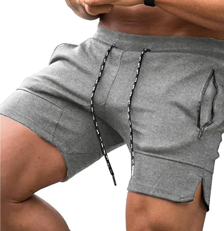 Men Blue Drawstring Zipper Shorts 2024 Summer — feature 6