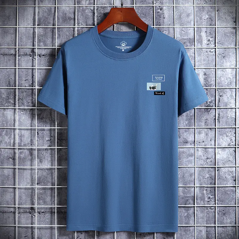 Men Cotton Short Sleeve T-Shirt Grey - Image 11