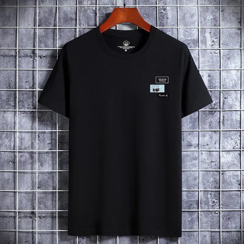 Men Cotton Short Sleeve T-Shirt Grey - Image 5