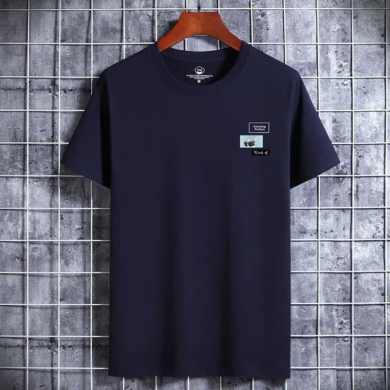 Men Cotton Short Sleeve T-Shirt Grey - Image 12
