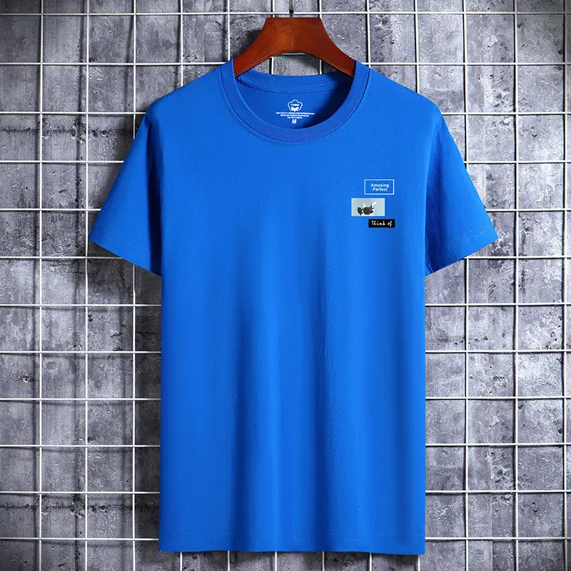 Men Cotton Short Sleeve T-Shirt Grey - Image 14