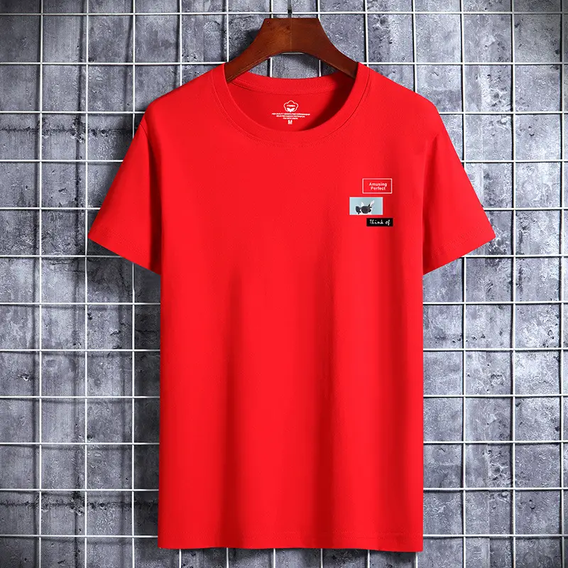 Men Cotton Short Sleeve T-Shirt Grey - Image 17