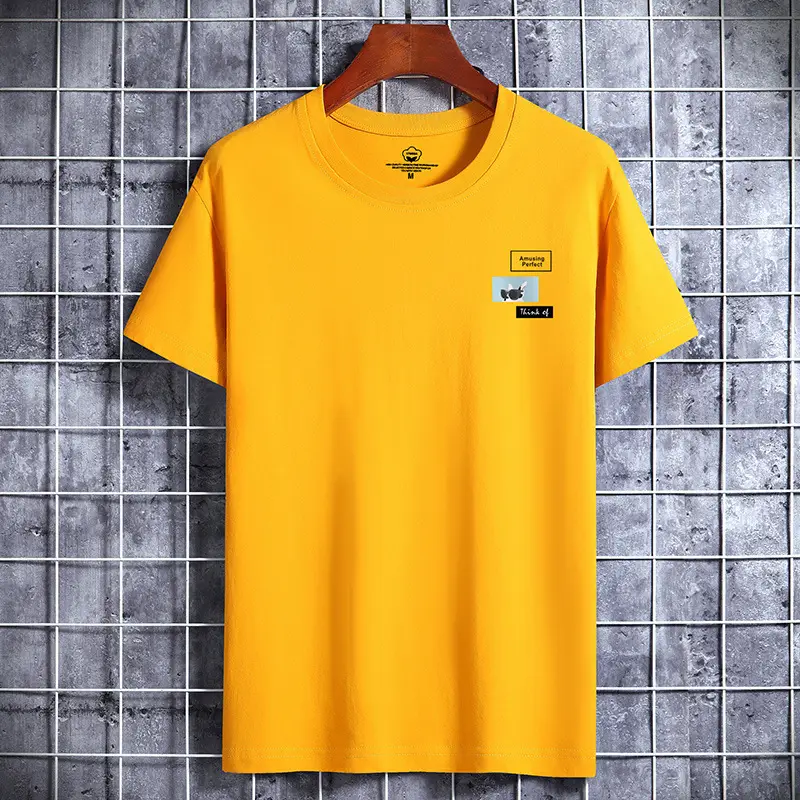Men Cotton Short Sleeve T-Shirt Grey - Image 6
