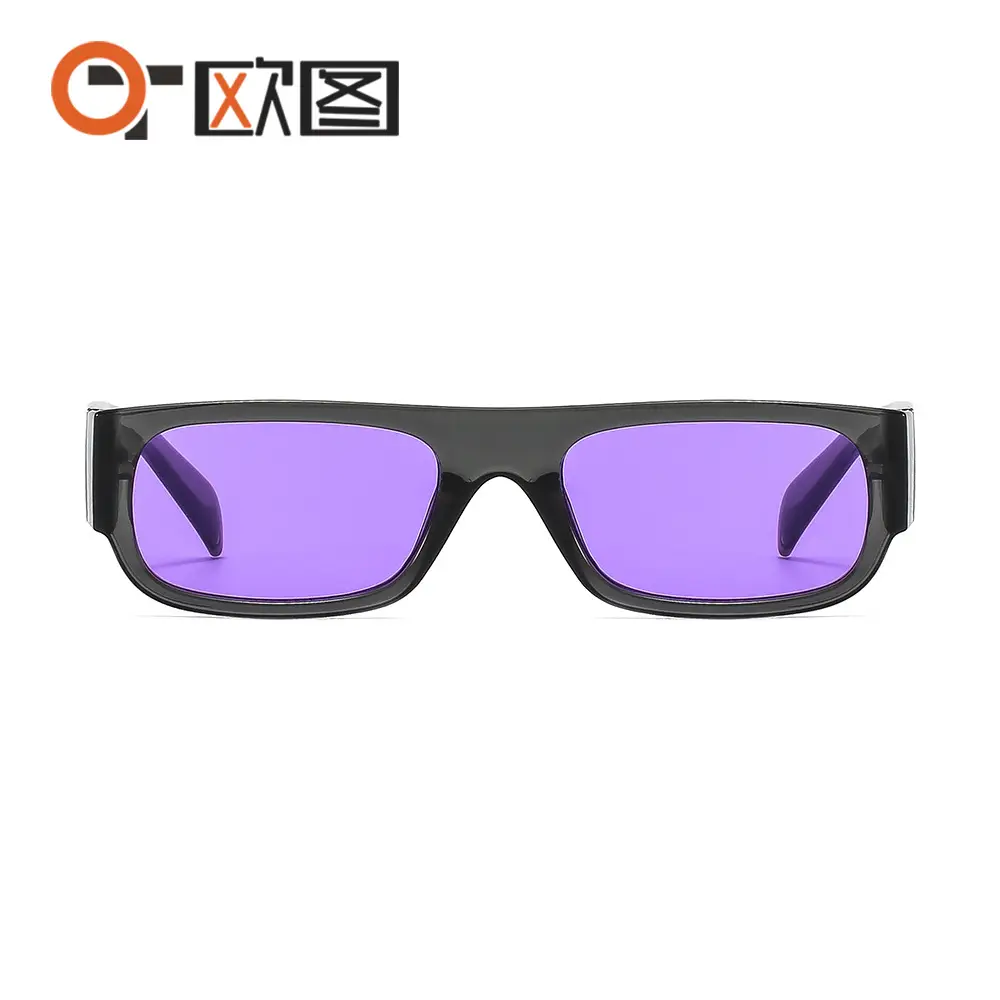 Men Women Leopard Print Narrow Edge Sunglasses