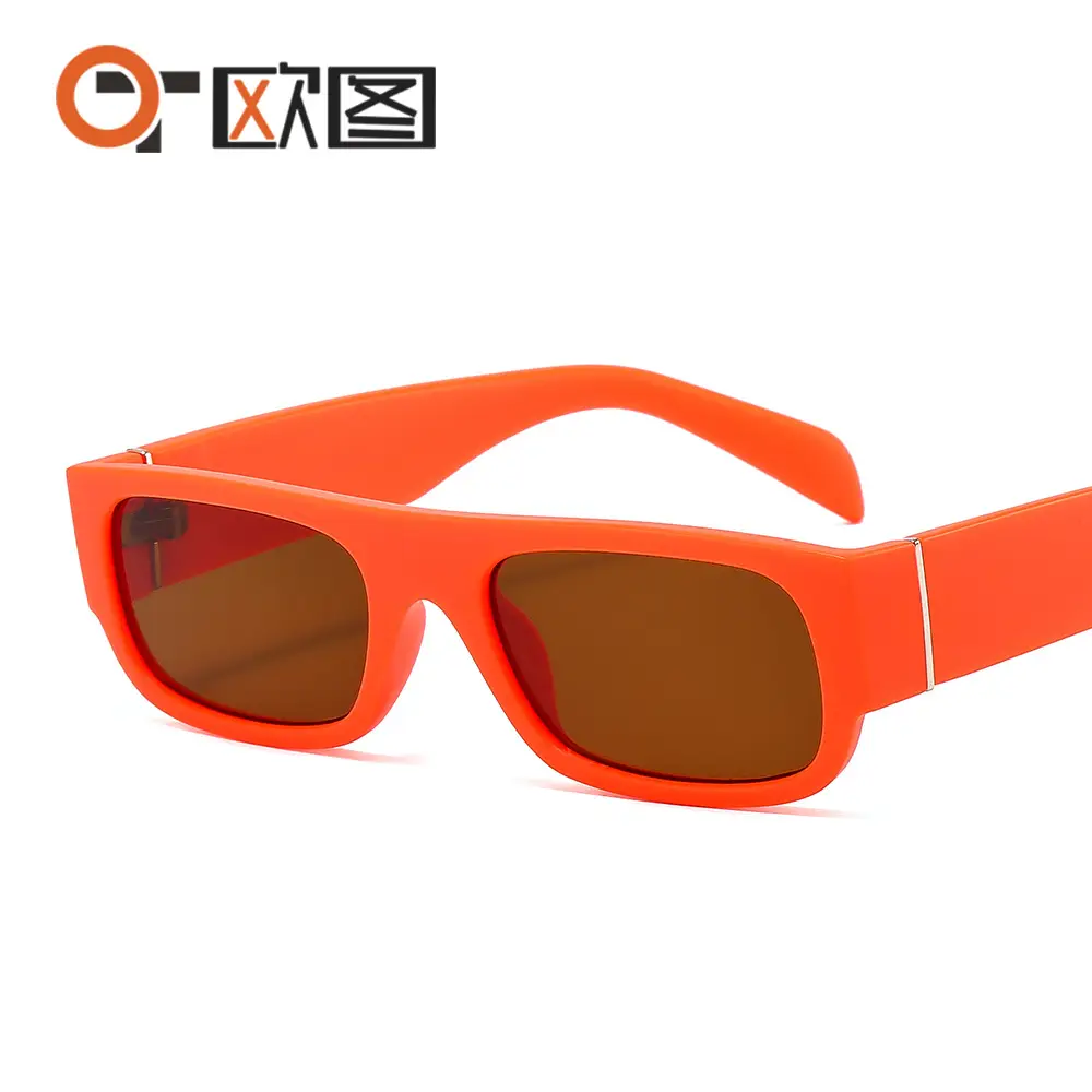 Men Women Leopard Print Narrow Edge Sunglasses