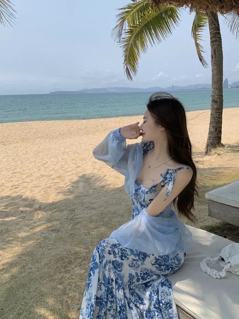 2023 Summer Floral Fitted Dress for Women with Fishtail Design — feature 6