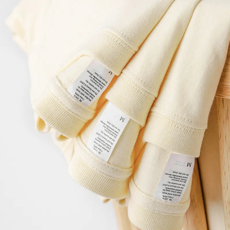 Apricot Cotton Crew T-Shirt for Men Women