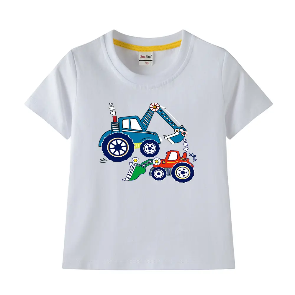 Blue Digger Cartoon Kids T-Shirt Cotton Round Neck Short Sleeve - Image 30