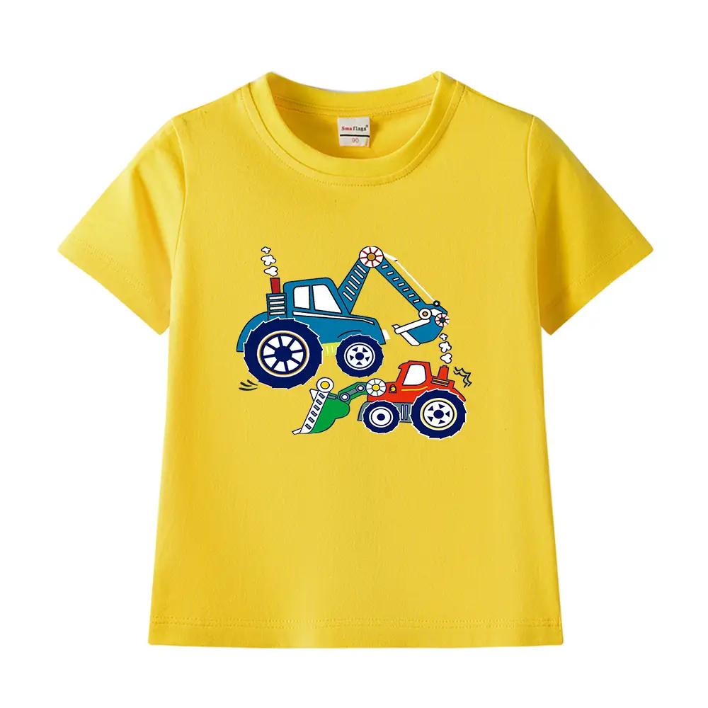 Blue Digger Cartoon Kids T-Shirt Cotton Round Neck Short Sleeve - Image 32