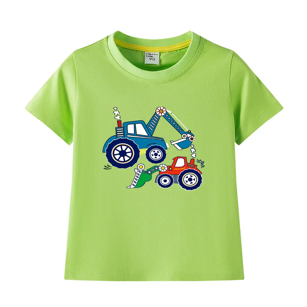 Blue Digger Cartoon Kids T-Shirt Cotton Round Neck Short Sleeve - Image 33