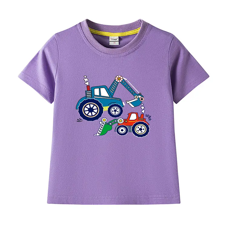 Blue Digger Cartoon Kids T-Shirt Cotton Round Neck Short Sleeve — feature 16