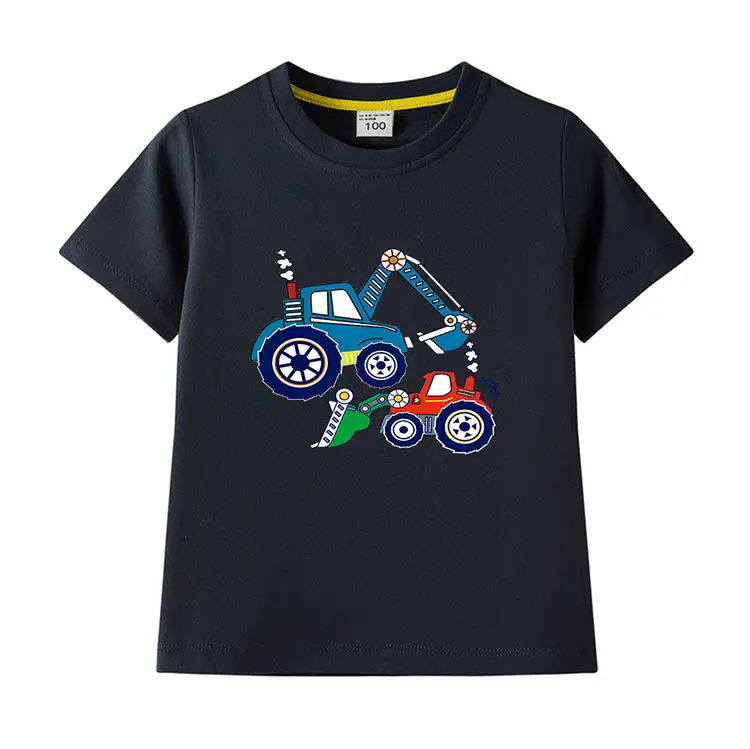 Blue Digger Cartoon Kids T-Shirt Cotton Round Neck Short Sleeve — feature 18