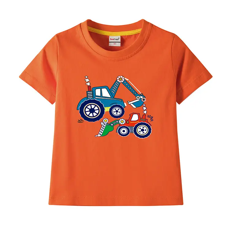 Blue Digger Cartoon Kids T-Shirt Cotton Round Neck Short Sleeve — feature 6