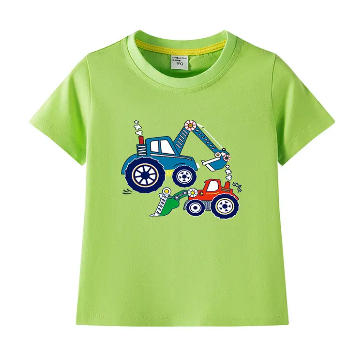 Blue Digger Cartoon Kids T-Shirt Cotton Round Neck Short Sleeve — feature 8