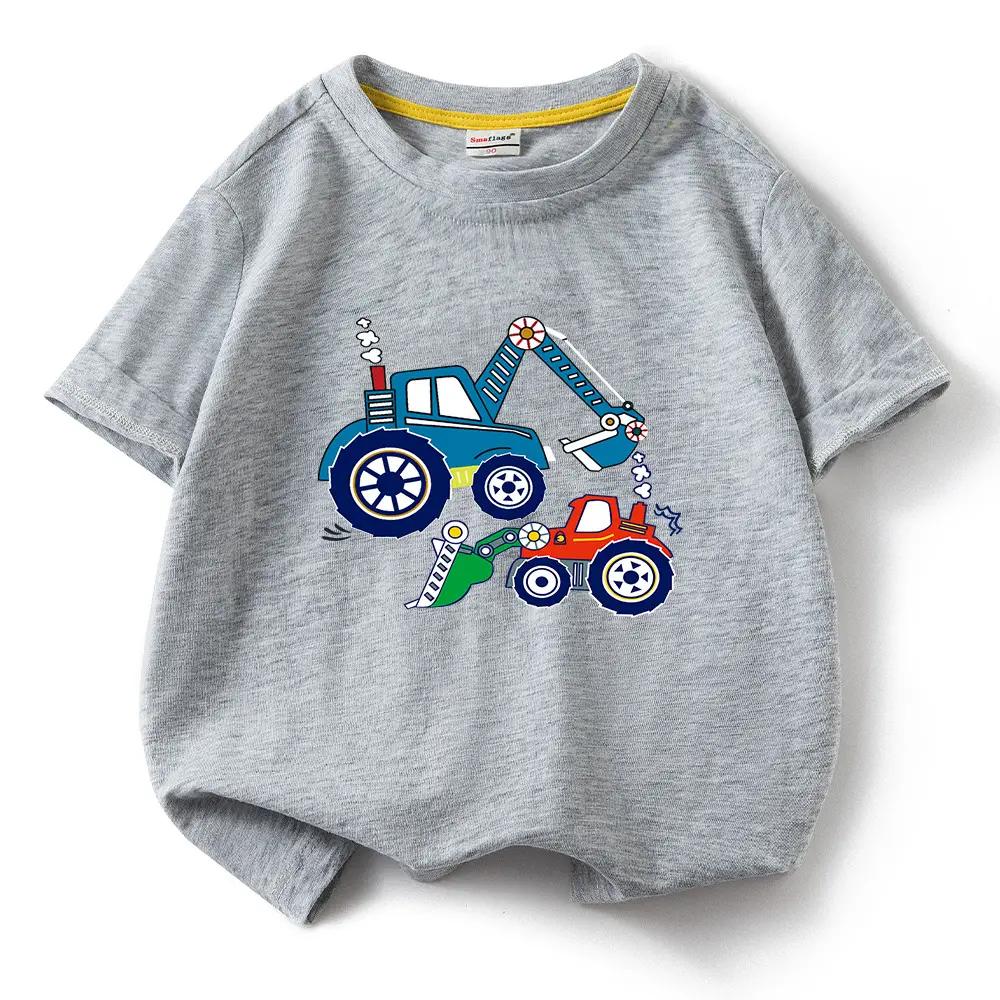 Blue Digger Cartoon Kids T-Shirt Cotton Round Neck Short Sleeve - Image 13