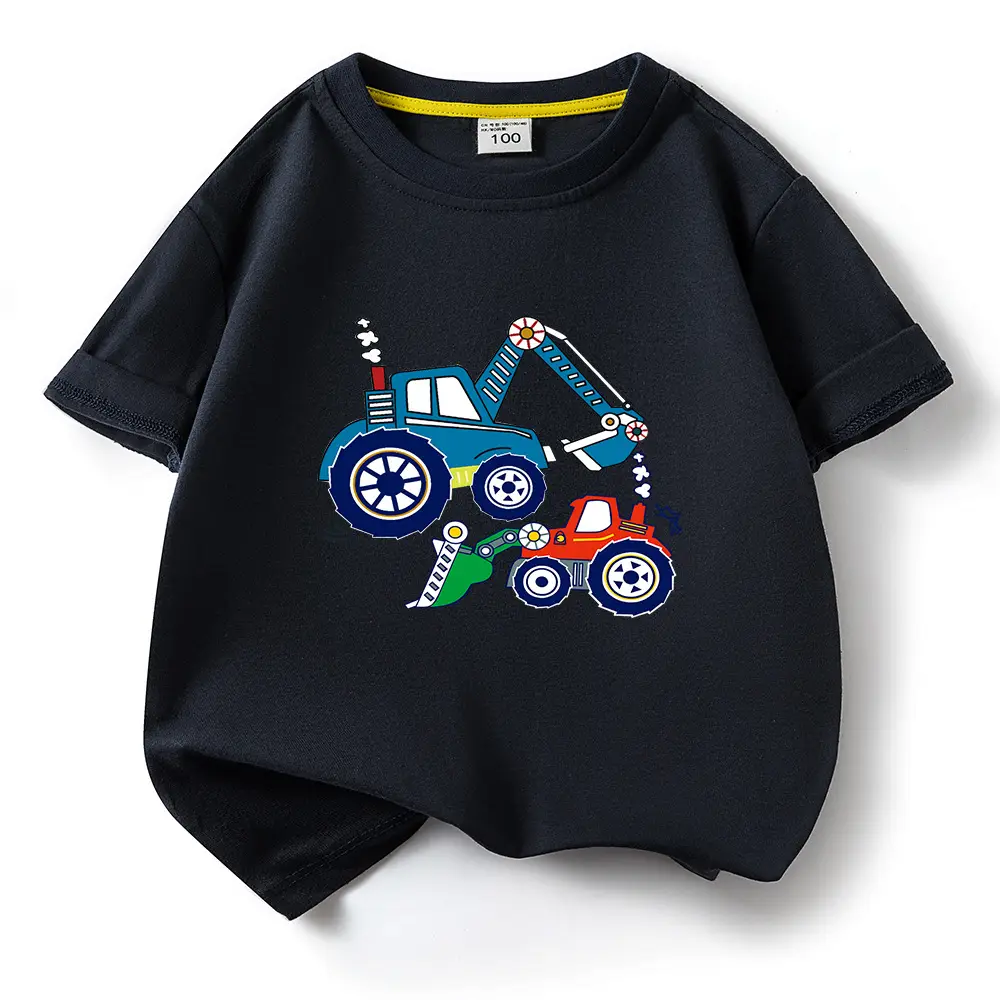 Blue Digger Cartoon Kids T-Shirt Cotton Round Neck Short Sleeve - Image 16