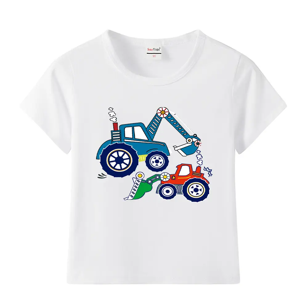 Blue Digger Cartoon Kids T-Shirt Cotton Round Neck Short Sleeve - Image 17