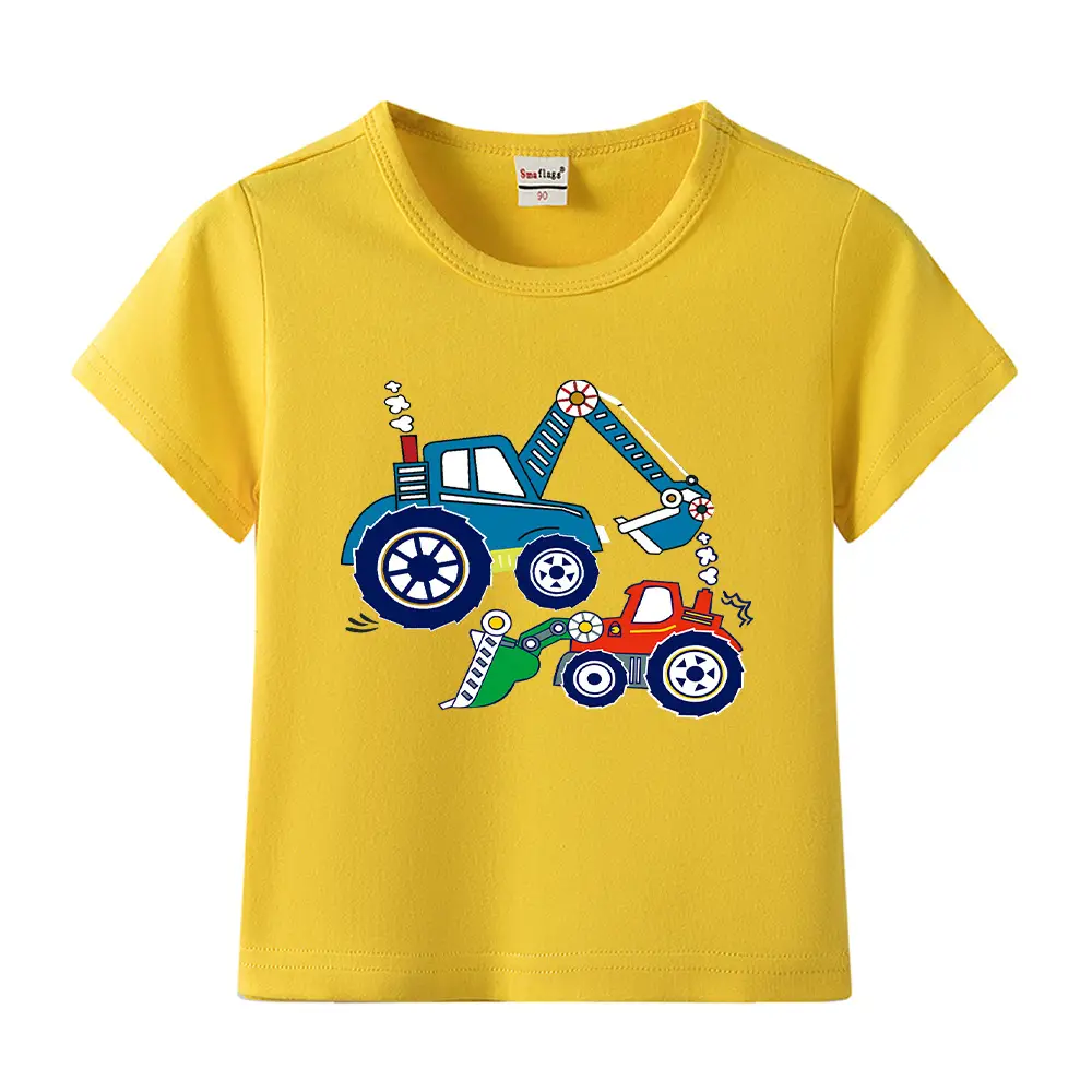 Blue Digger Cartoon Kids T-Shirt Cotton Round Neck Short Sleeve - Image 21