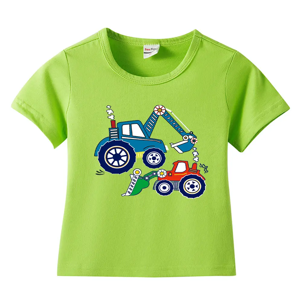 Blue Digger Cartoon Kids T-Shirt Cotton Round Neck Short Sleeve - Image 22
