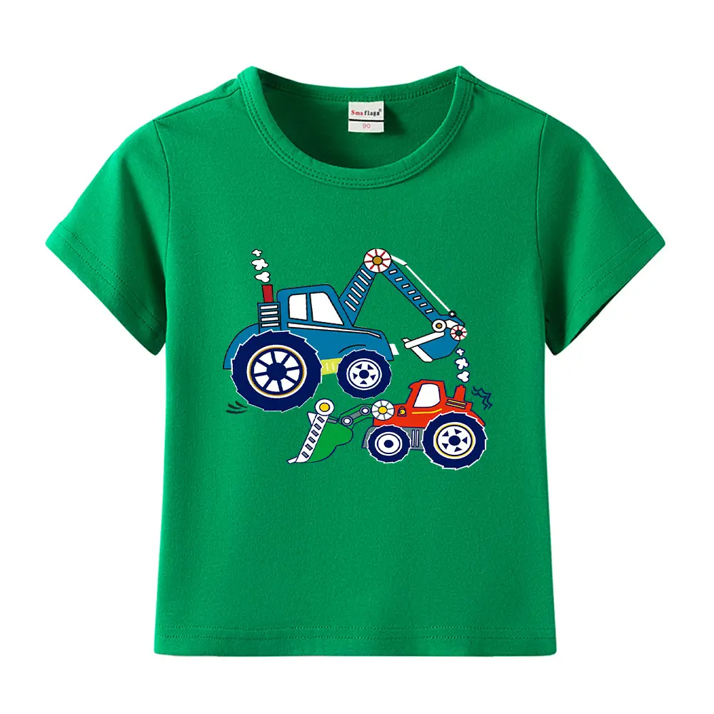 Blue Digger Cartoon Kids T-Shirt Cotton Round Neck Short Sleeve - Image 23