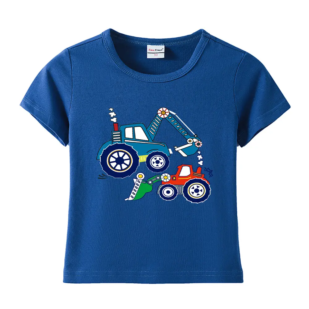 Blue Digger Cartoon Kids T-Shirt Cotton Round Neck Short Sleeve - Image 24
