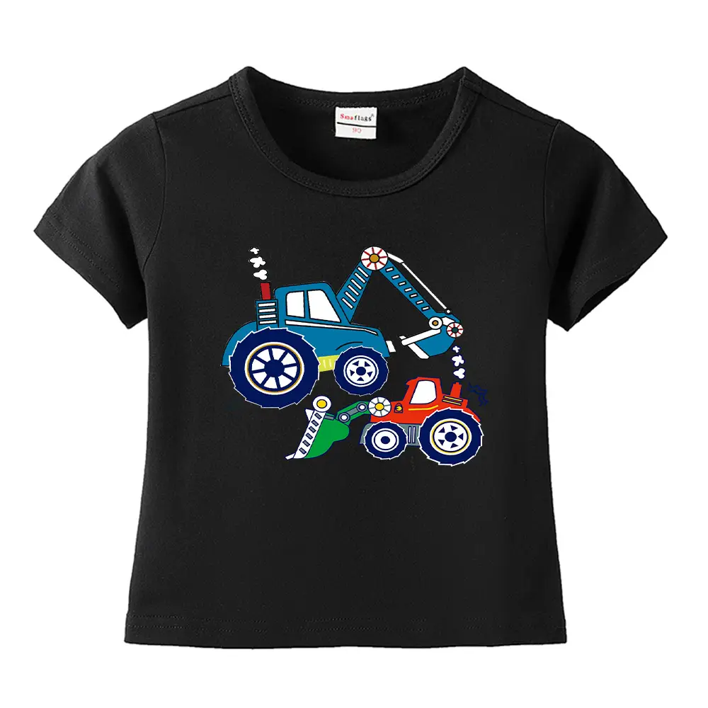 Blue Digger Cartoon Kids T-Shirt Cotton Round Neck Short Sleeve - Image 29