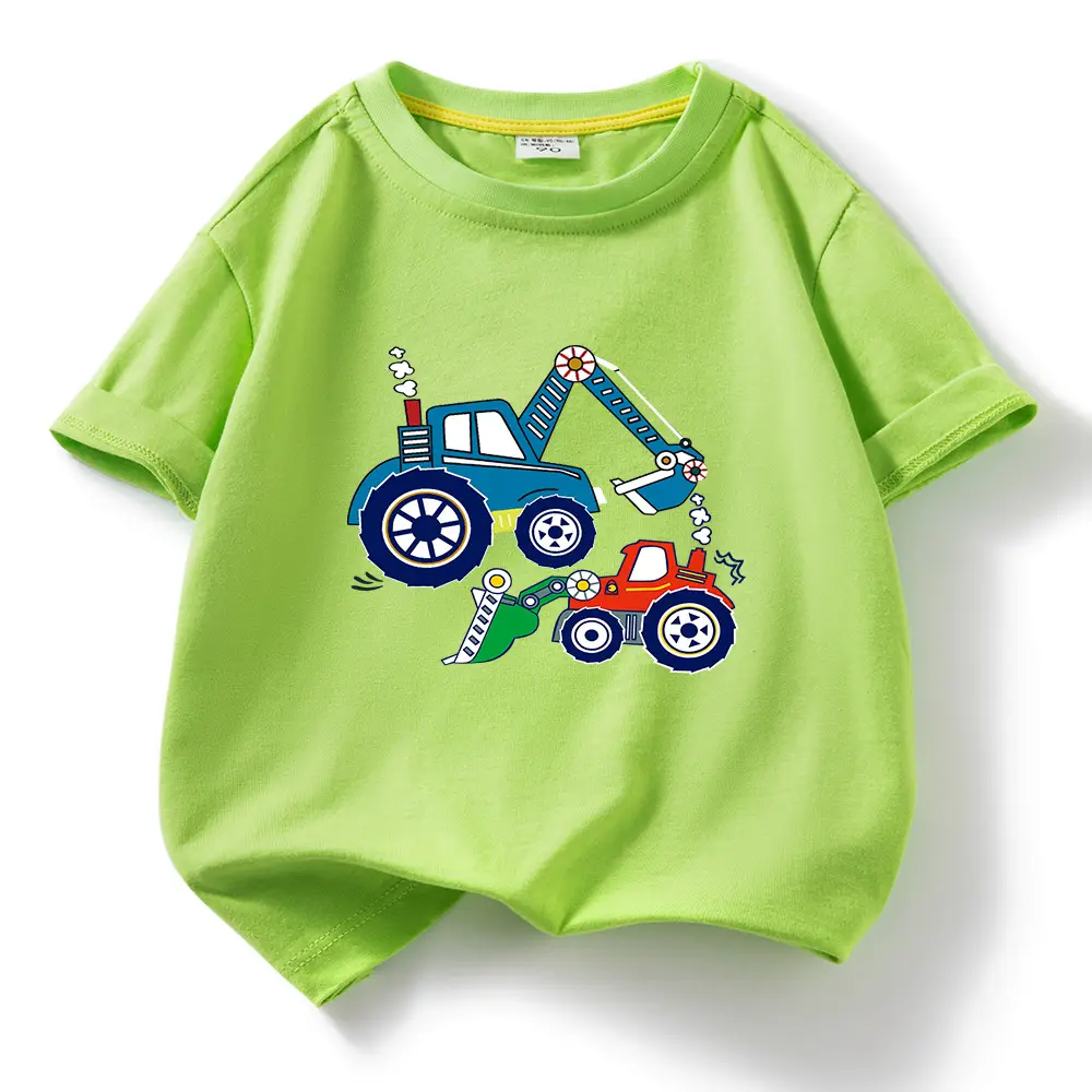 Blue Digger Cartoon Kids T-Shirt Cotton Round Neck Short Sleeve - Image 6
