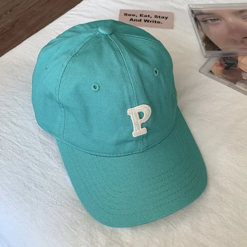 Japanese P Letter Baseball Cap Women Spring Autumn Casual Sunshade Hat - Image 8